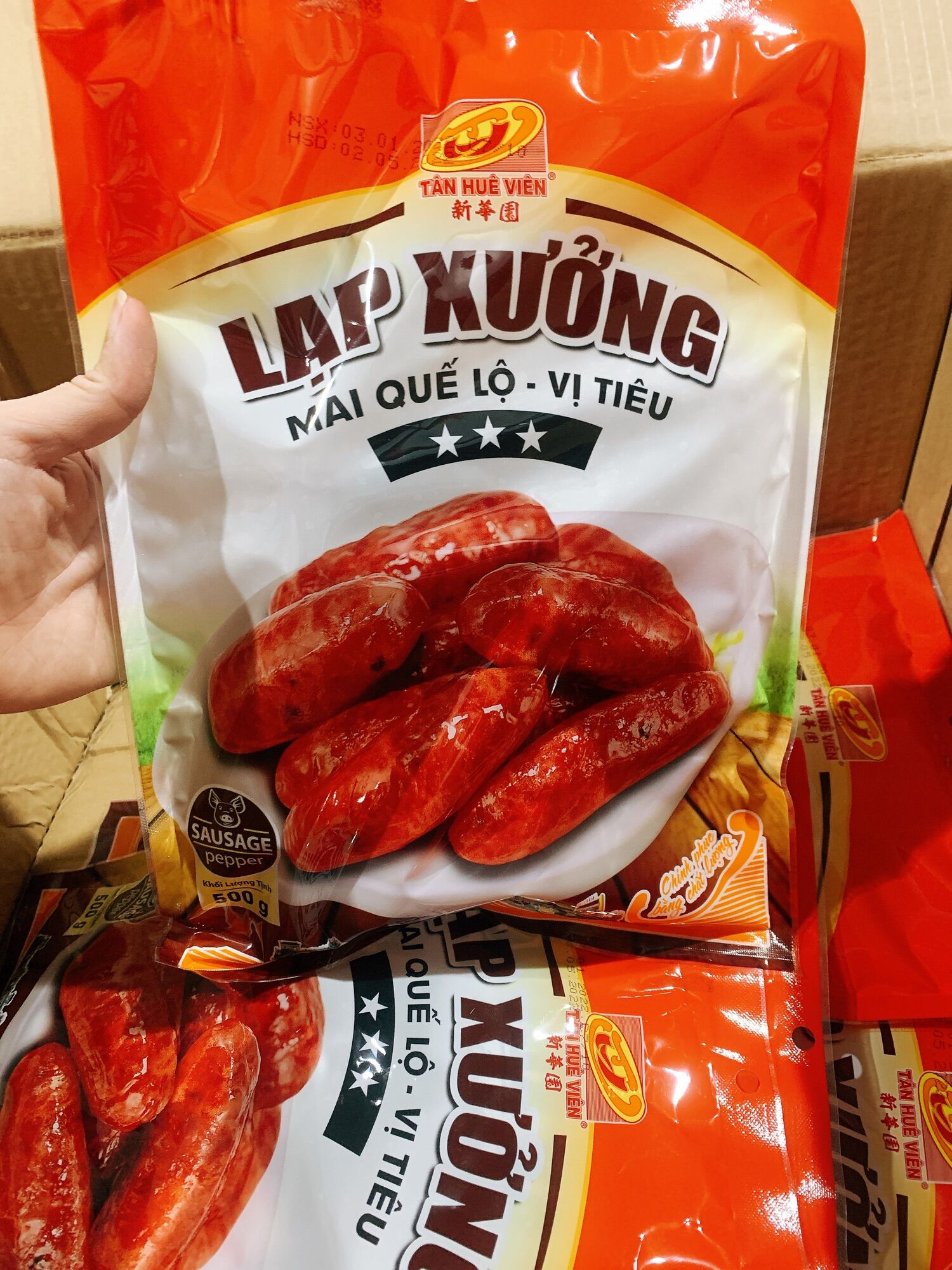Lạp xưởng tiêu 3* Tân Huê Viên