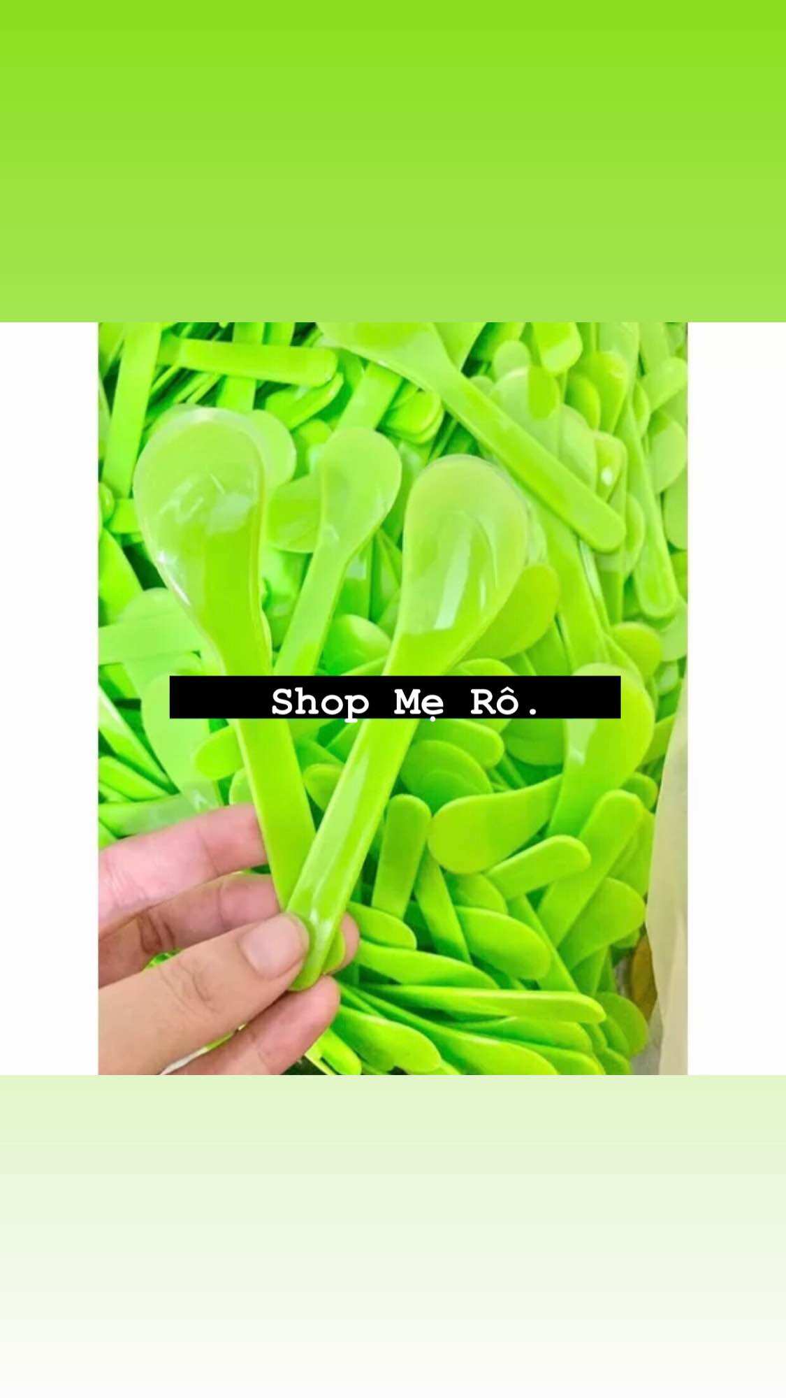 Que nhựa lấy kem loại lớn