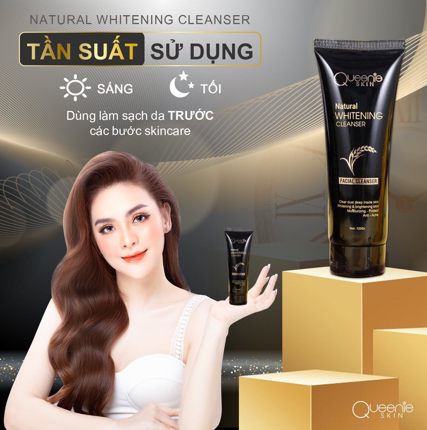 Sữa Rửa Mặt Mầm Gạo Queenie Skin