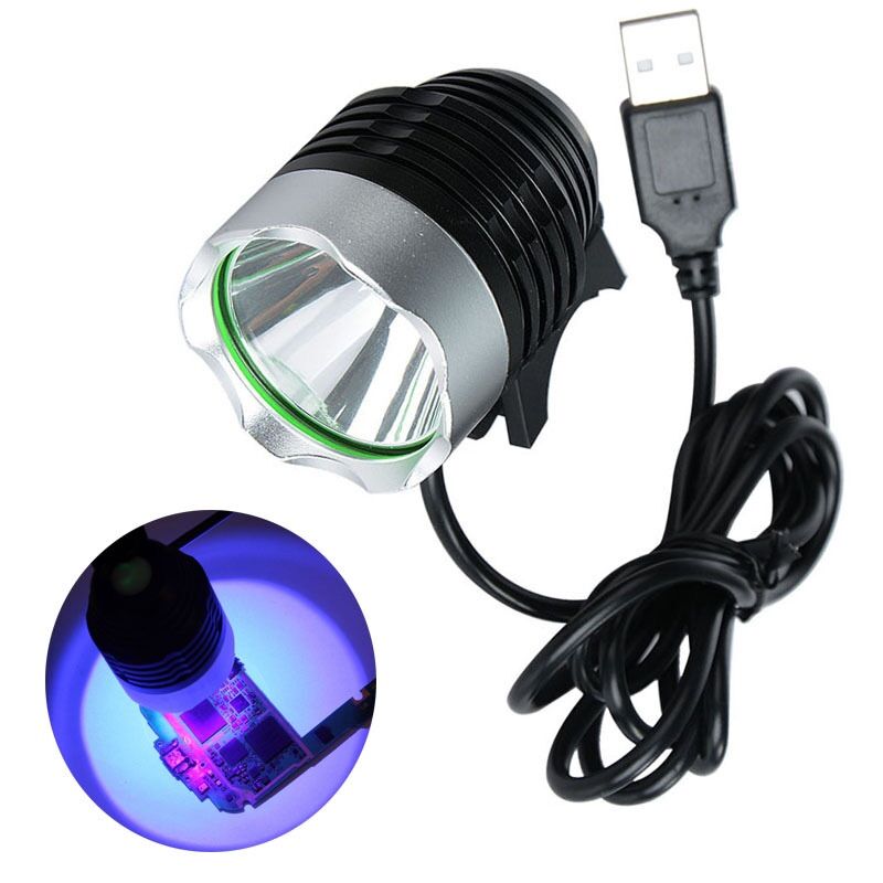 Đèn UV chiếu khô sơn keo uv xanh đen ( chân usb )