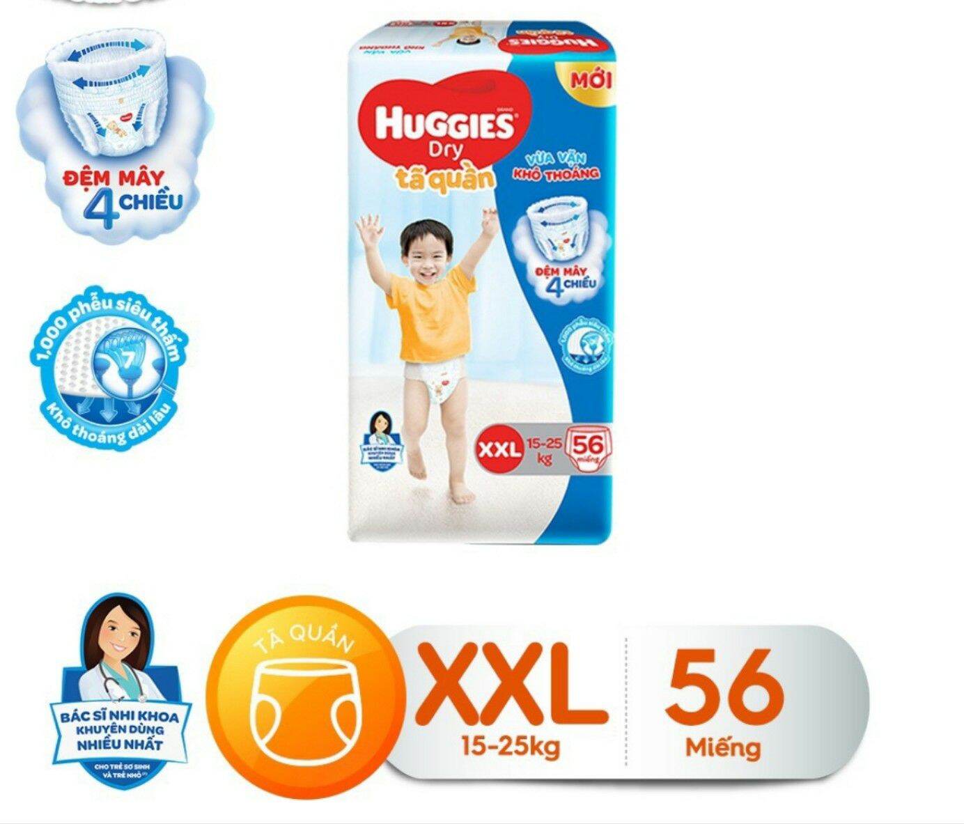 Tả quần huggies size XXL56 date mới