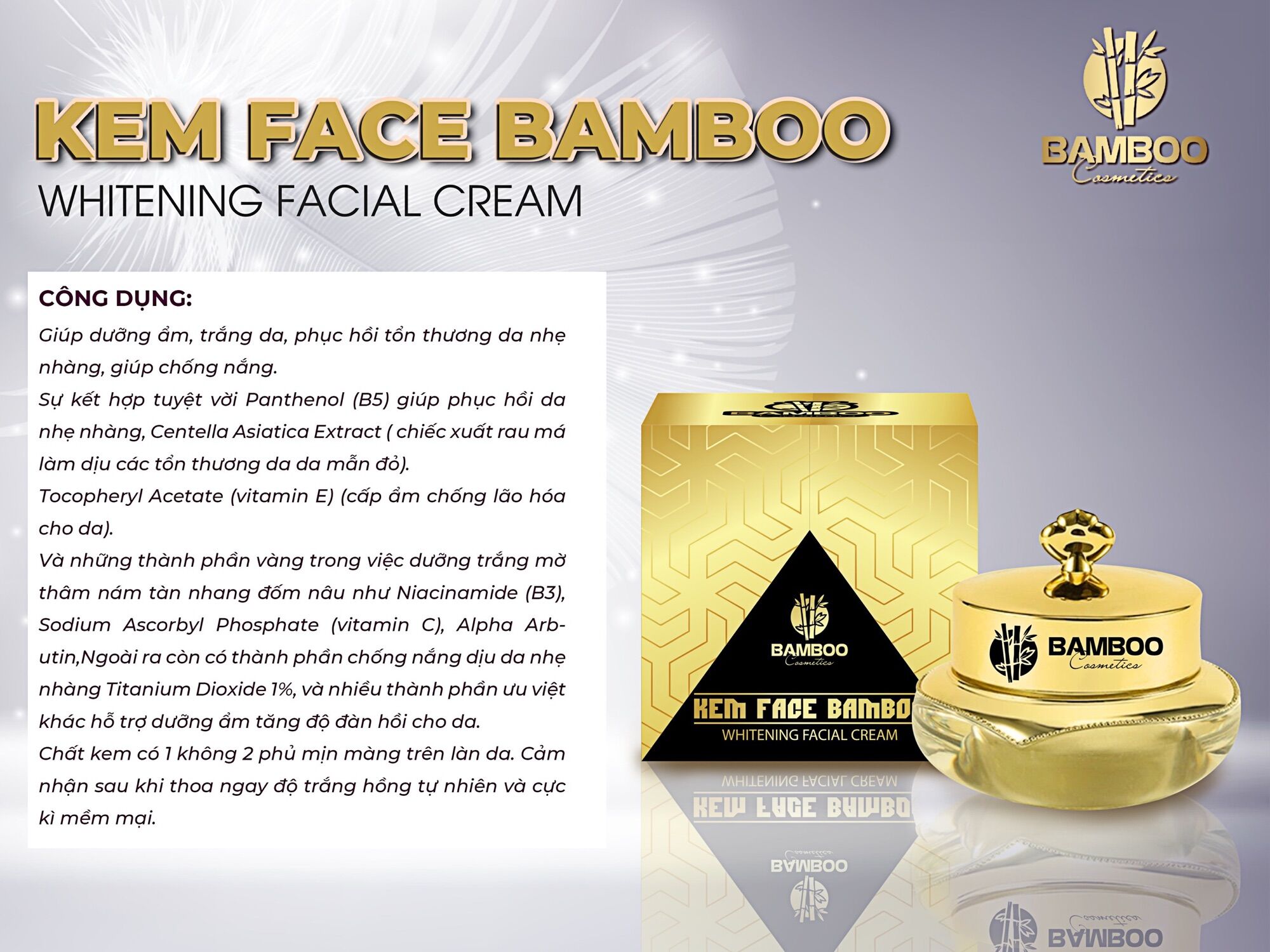 [𝐂𝐡𝐢́𝐧𝐡 𝐇𝐚̃𝐧𝐠] Combo SERUM BAMBOO + KEM FACE BAMBOO (Có Kèm Quà)