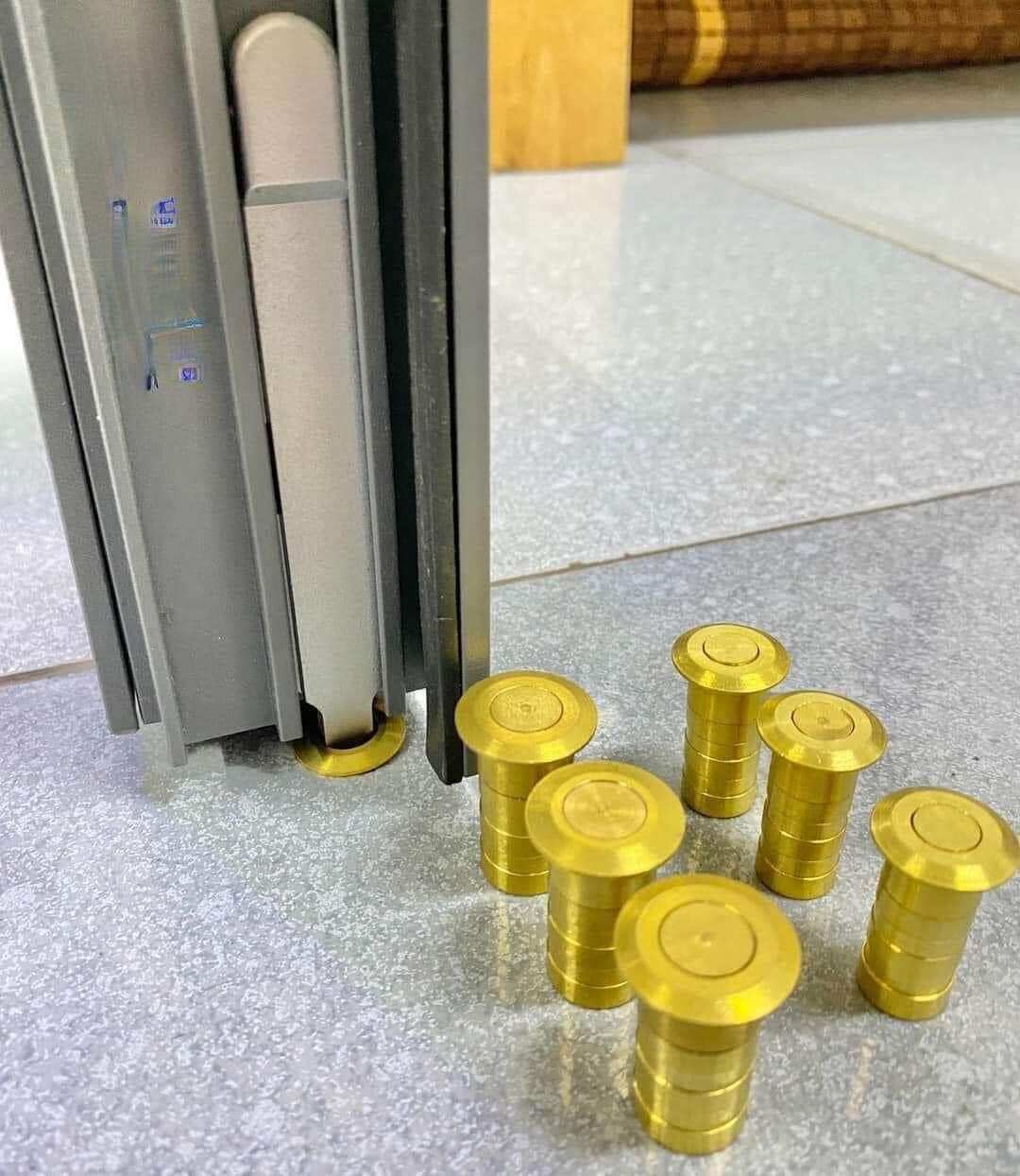 Hố chốt đồng cho cremone, hố chốt đồng cho chốt cánh phụ lắp cửa nhôm phi 14