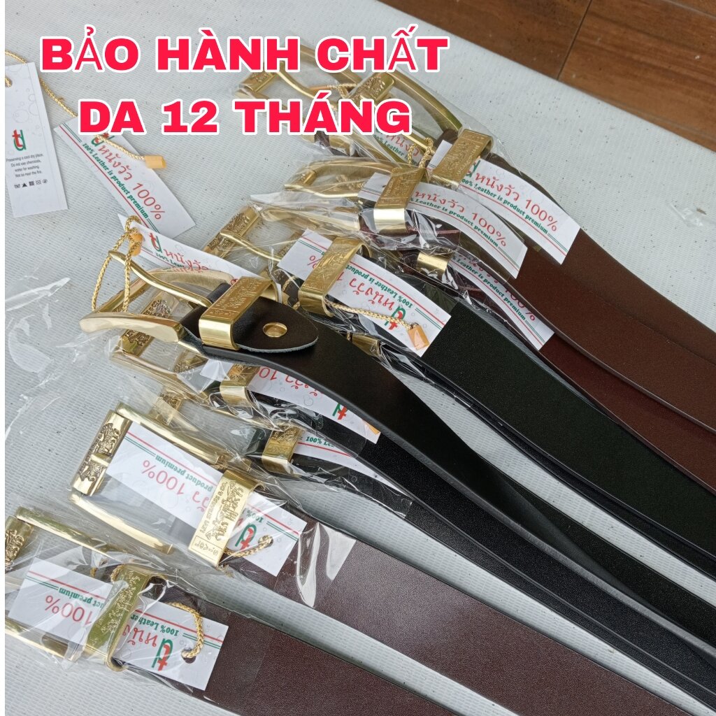 Dây nịt nam da bò italy nguyên tấm, đầu khoá đồng đúc cao cấp - dây da italy mềm