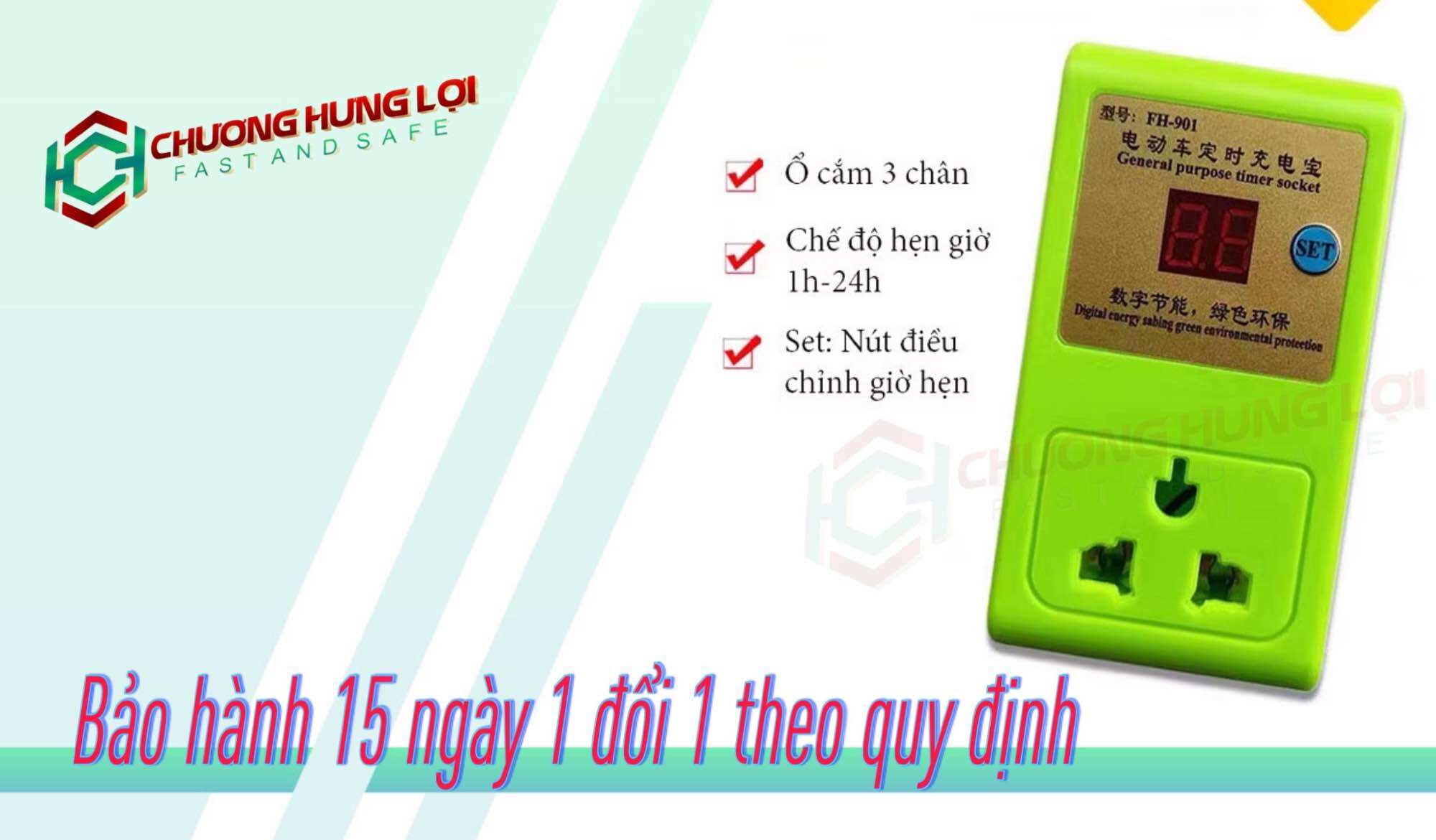 Ổ Cắm Điện Hẹn Giờ Sạc Thông Minh 1-24H