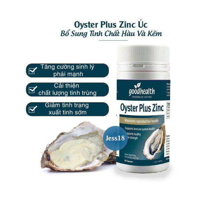 Tinh chất hàu biển Good Health Oyster Plus New Zealand tăng cường sinh lý nam giới hộp 60 viên (Chính hãng an toàn)