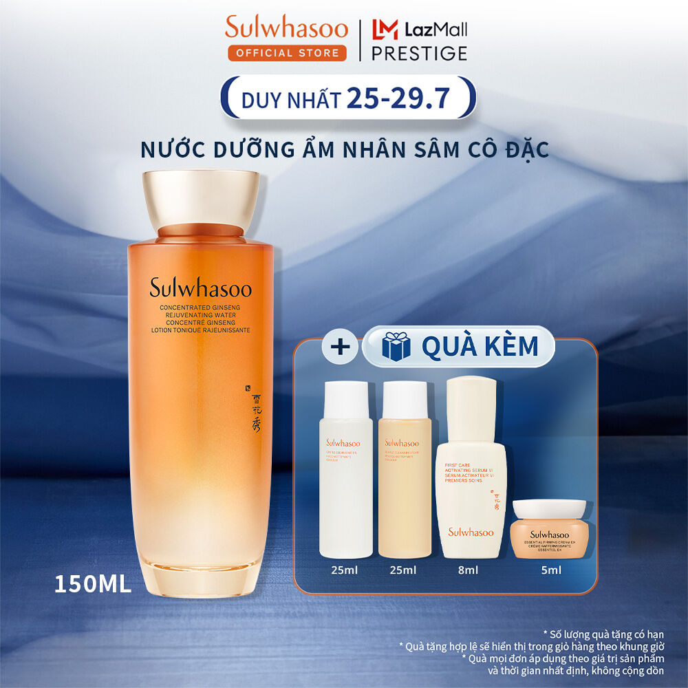 Nước Dưỡng Nhân Sâm Cao Cấp Giữ Ẩm và Phục Hồi Da Sulwhasoo Concentrated Ginseng Rejuvenating Water 150ml
