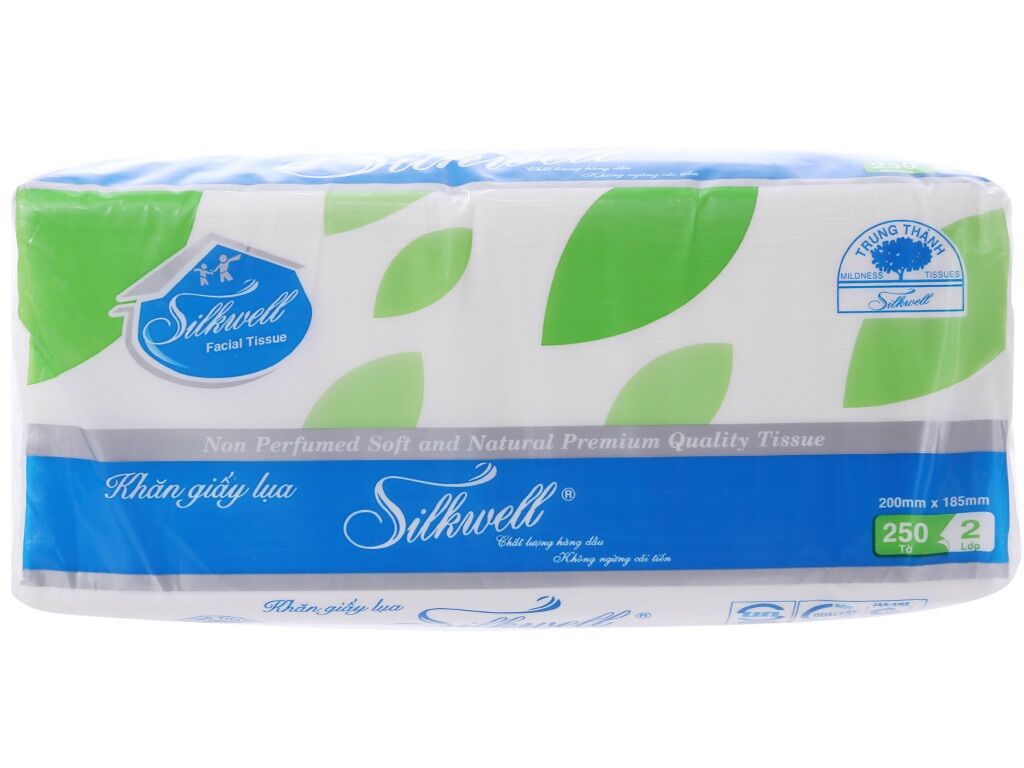 Khăn giấy lụa rút Silkwell (250 tờ)