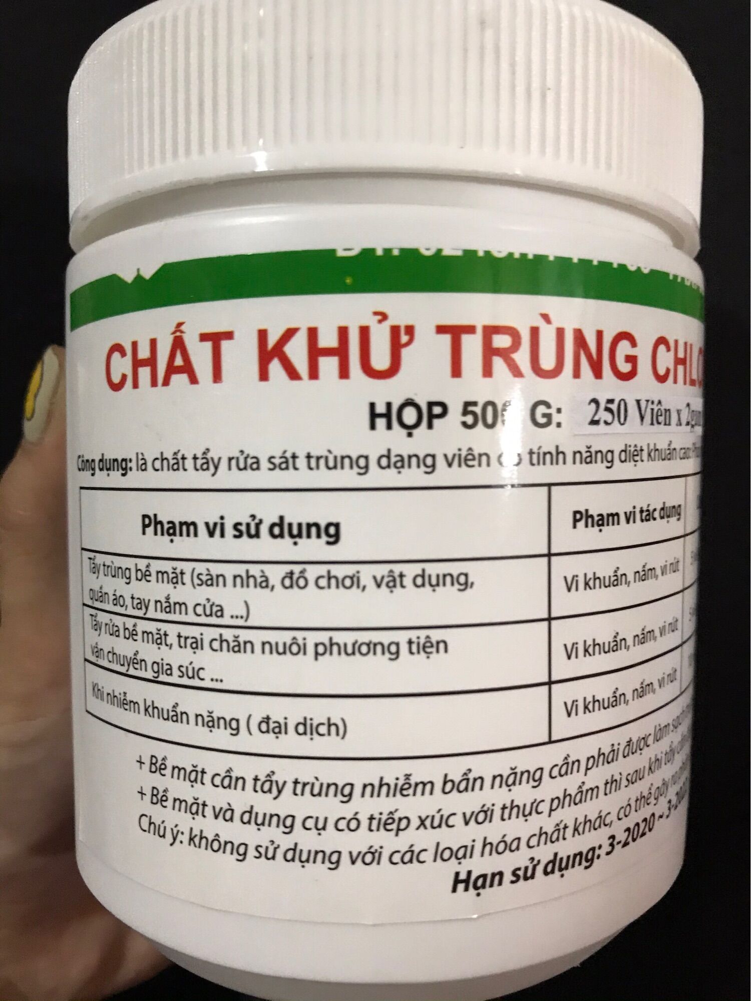 Combo 5 hộp Cloramin B viên nén 2g