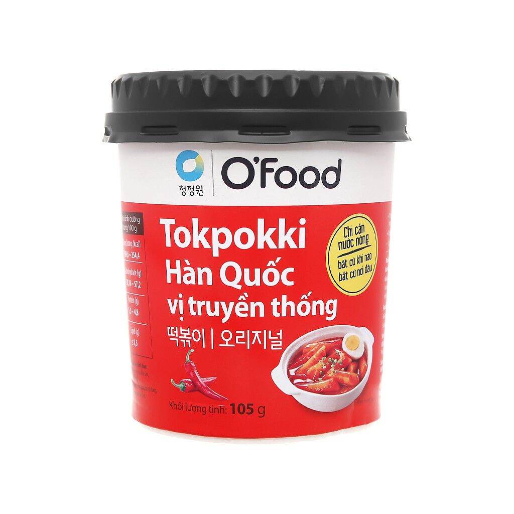 TOKBOKI HÀN QUỐC O'FOOD 105GR CÁC VỊ