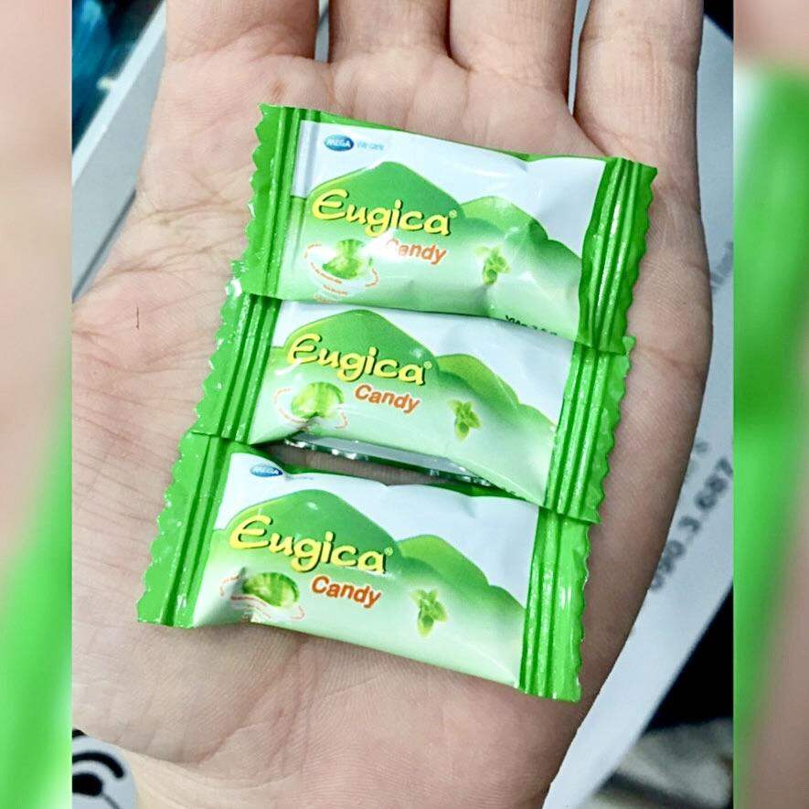 COMBO 3 VIÊN KẸO EUGICA CANDY - Kẹo Ngậm Thảo Dược Giảm Ho