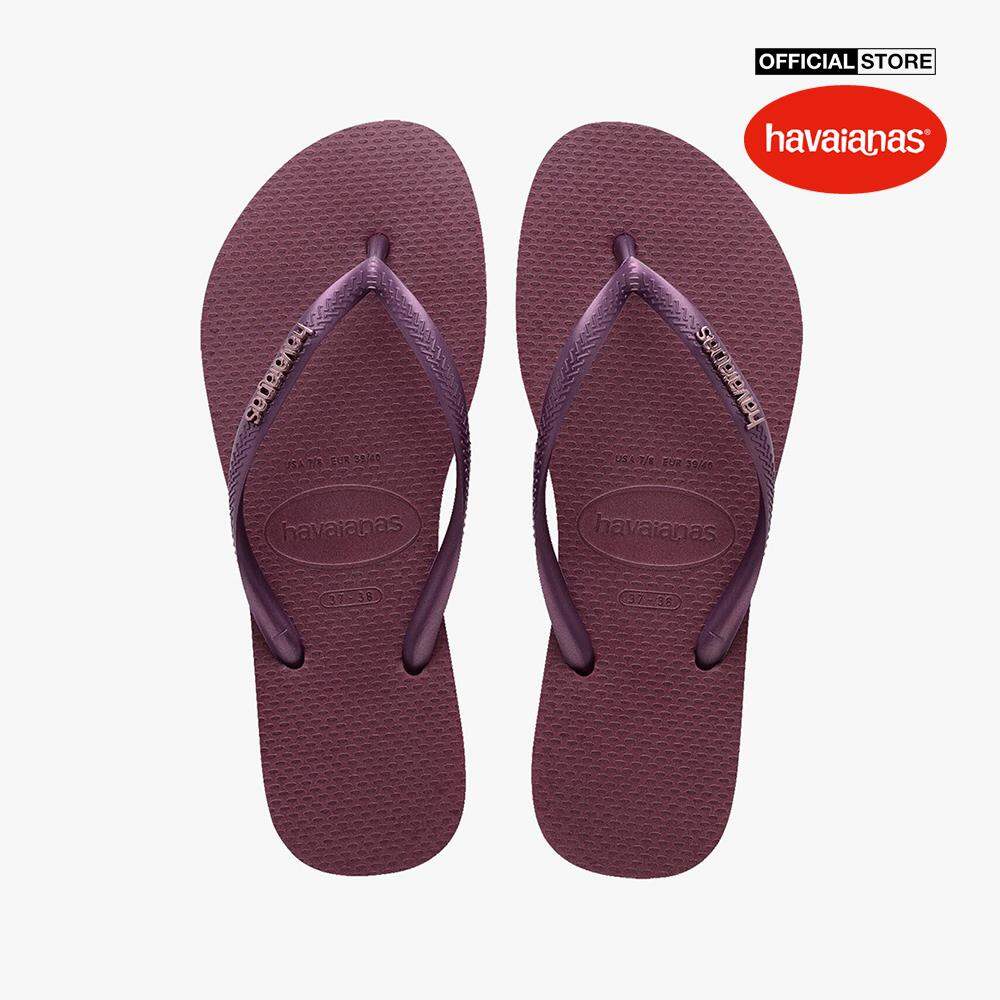   Size Brazil  HAVAIANAS - Dép kẹp nữ Slim Logo Metallic 4119875-5143 