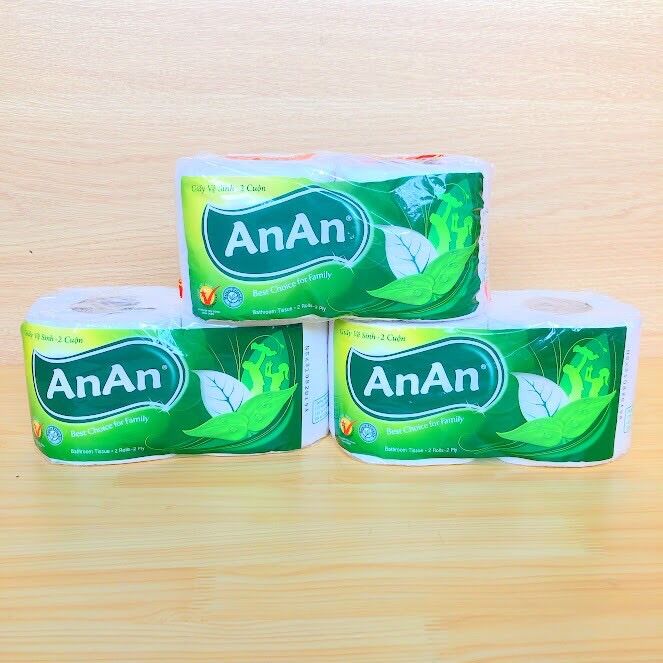 2 CUỘN GIẤY VỆ SINH AN AN 2 LỚP