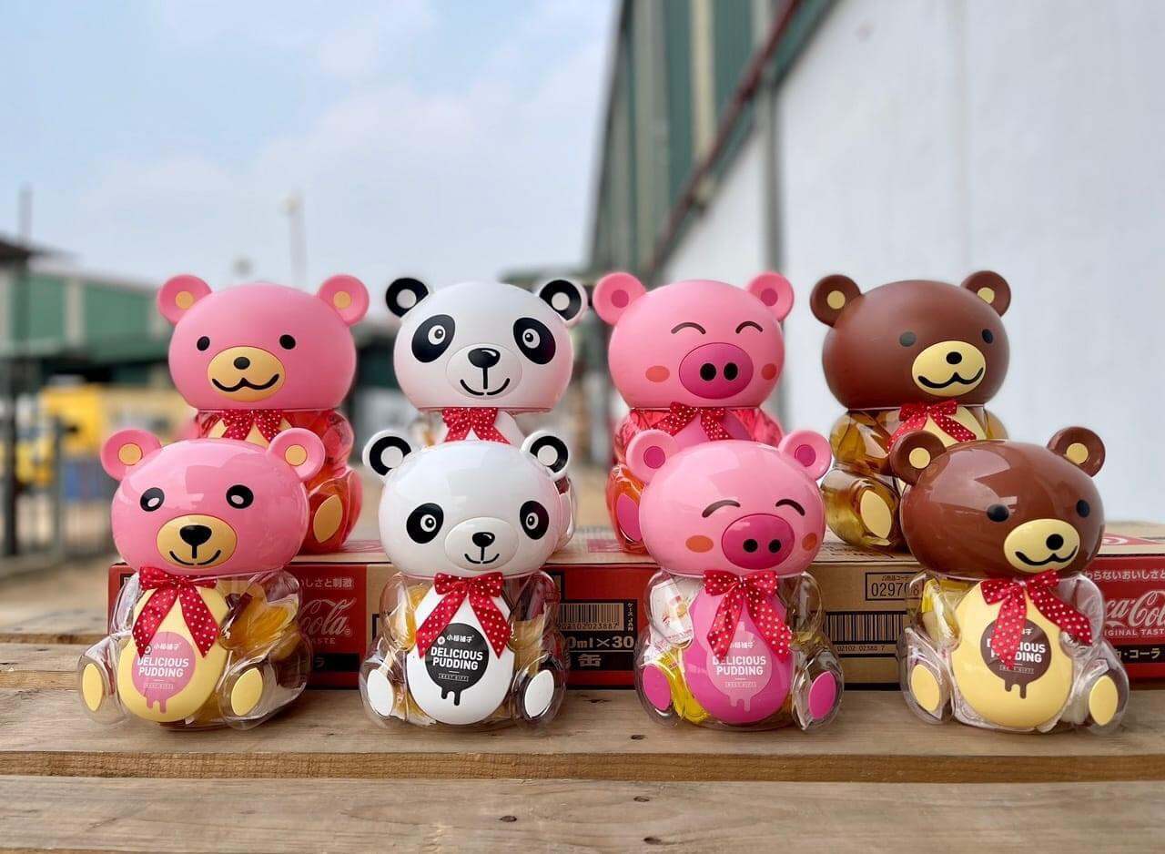 Thạch Pudding Trứng Hình Gấu Siêu Dễ Thương