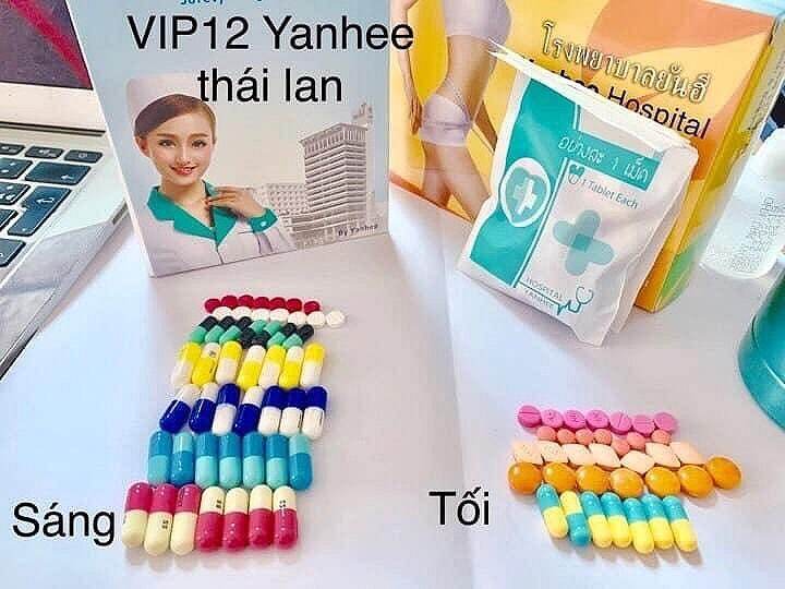 Giảm Cân Vip 12 Yanhee Giảm Mạnh Dành cho cơ địa chai lì mỡ lâu năm