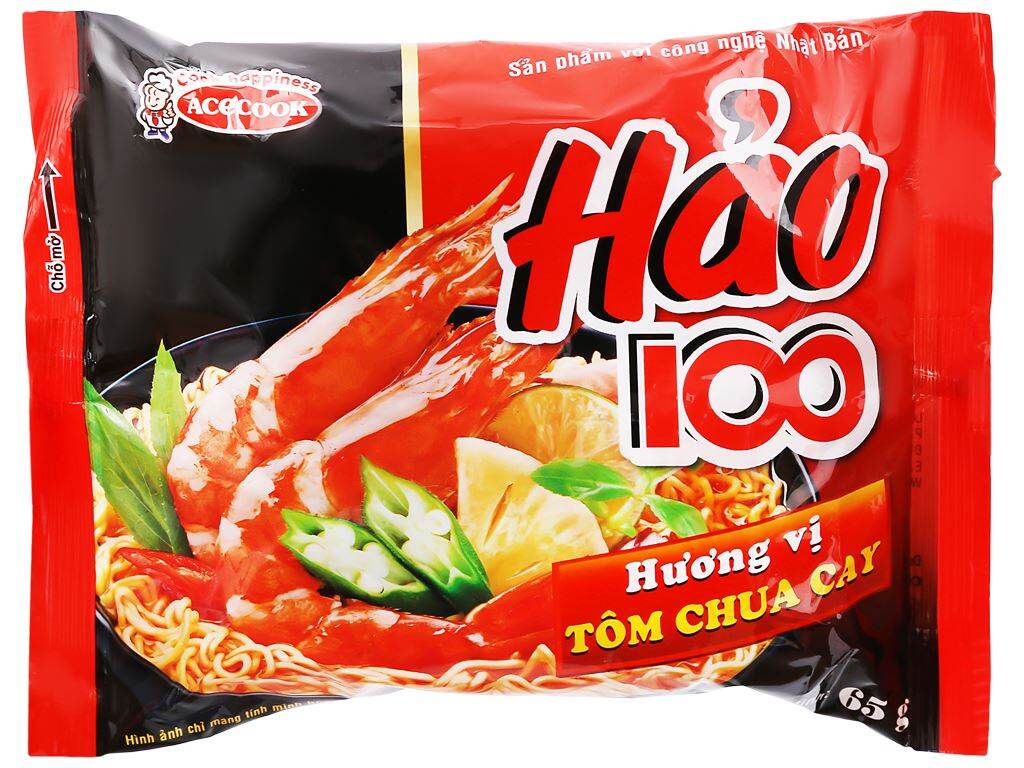 1 thùng mì Hảo 100 tôm chua cay 30 gói x 65g