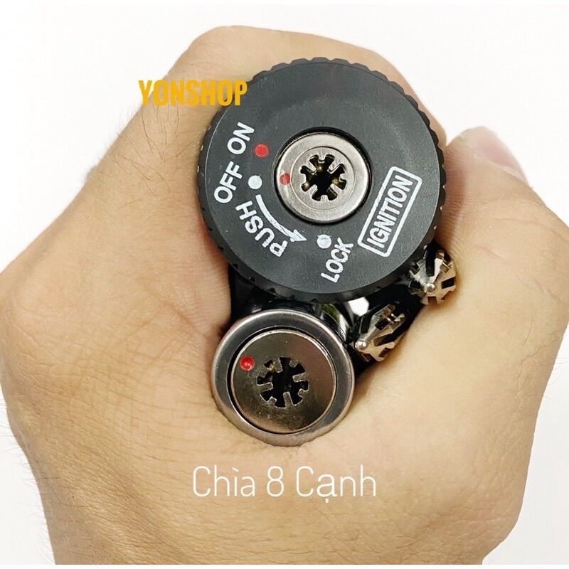 Bộ Ổ Khoá Xe Mio Nhỏ Chìa 6 - 8 Cạnh Chống Trộm Hàng Cao Cấp Chính Hãng VƯƠNG NIỆM