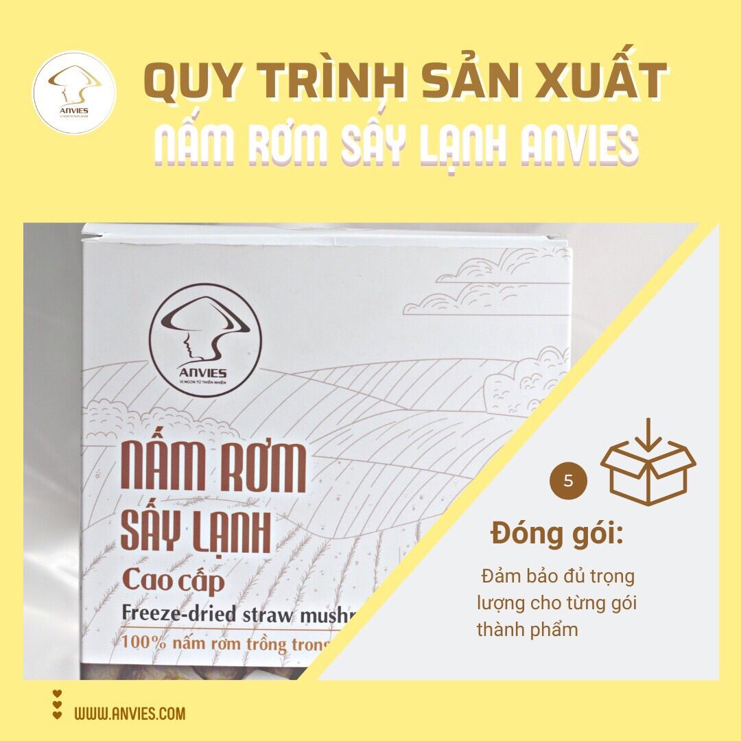 NẤM RƠM SẤY LẠNH CAO CẤP ANVIES