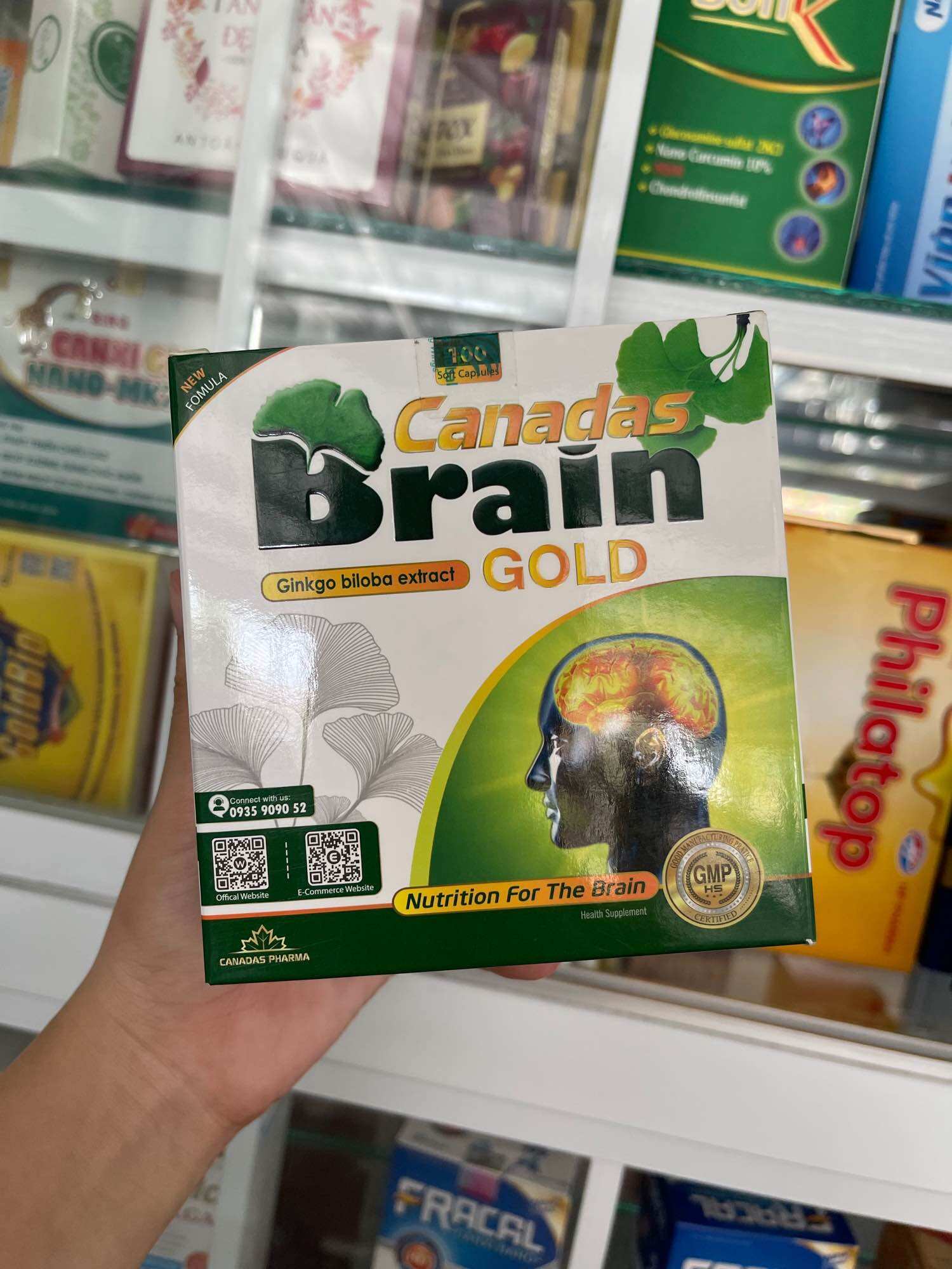 Brain Canadas-Giúp ngủ ngon-Hộp 100 viên