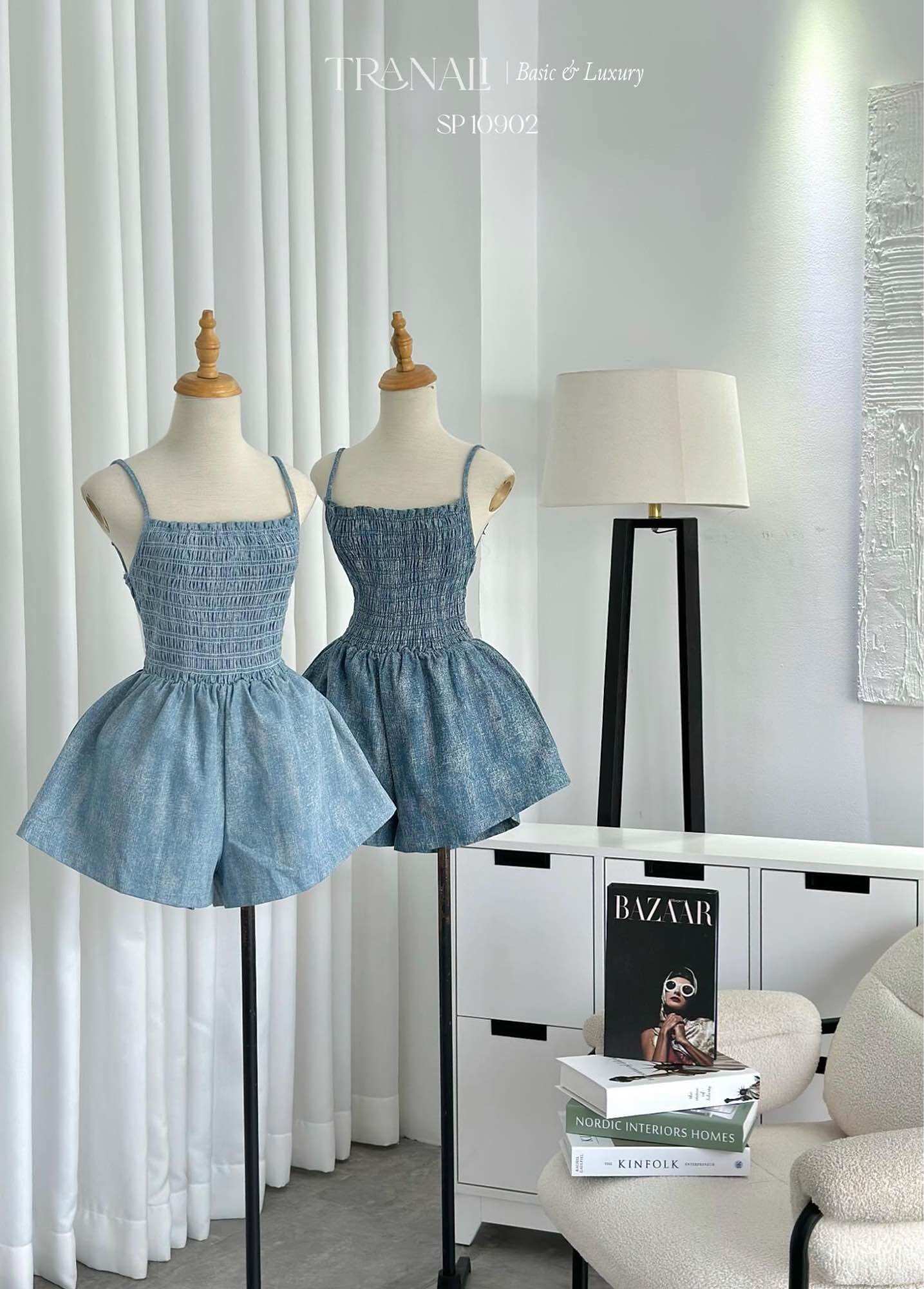 Jum jeans mềm chun ngực kh