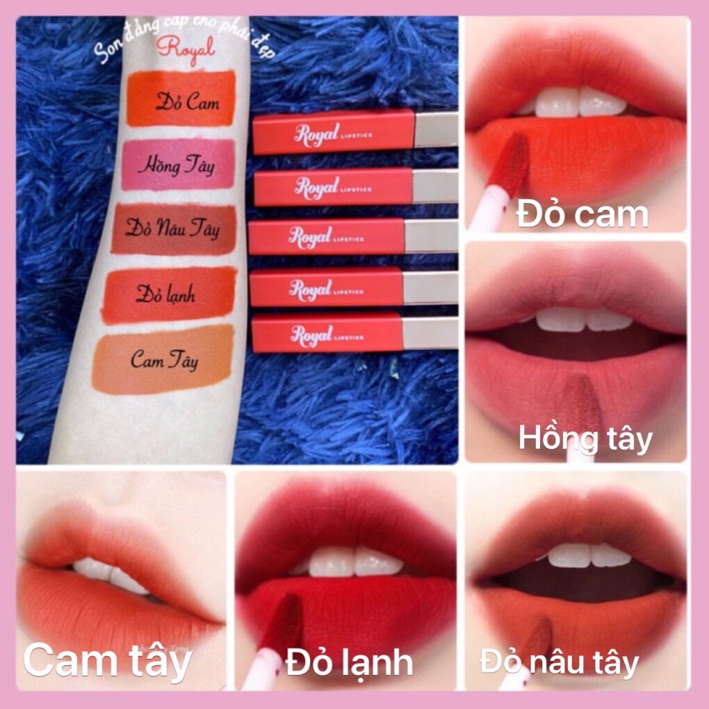 [ Son Kem lì Royal Lipstick_Siêu lỳ,Mềm môi_màu chuẩn]