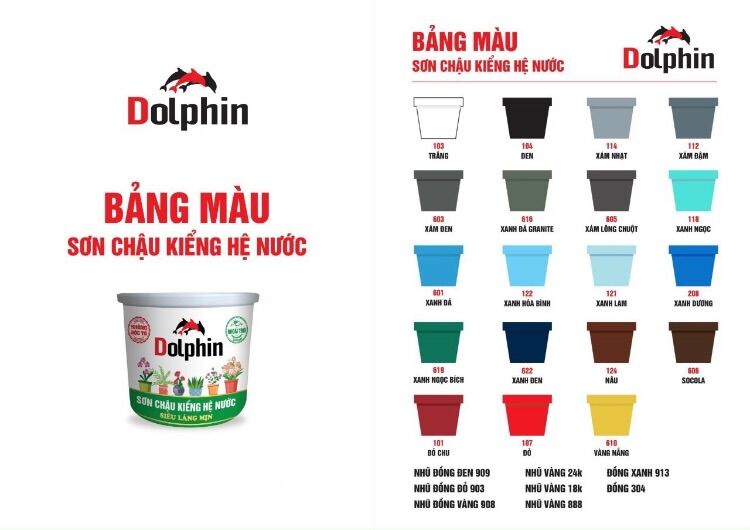 Sơn Chậu Kiểng Dolphin Hệ Nước 1Kg
