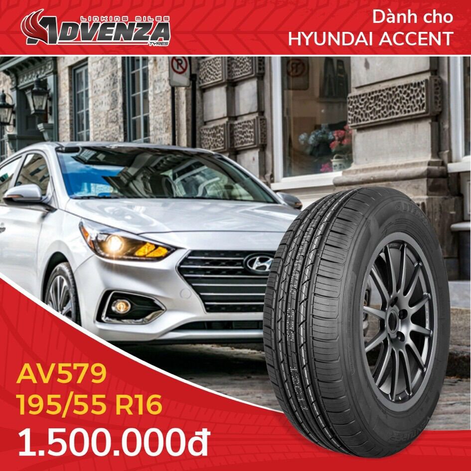 Lốp 195/55r16 advenza _ lốp lắp xe hyundai accent, kia rio, ford fiesta...