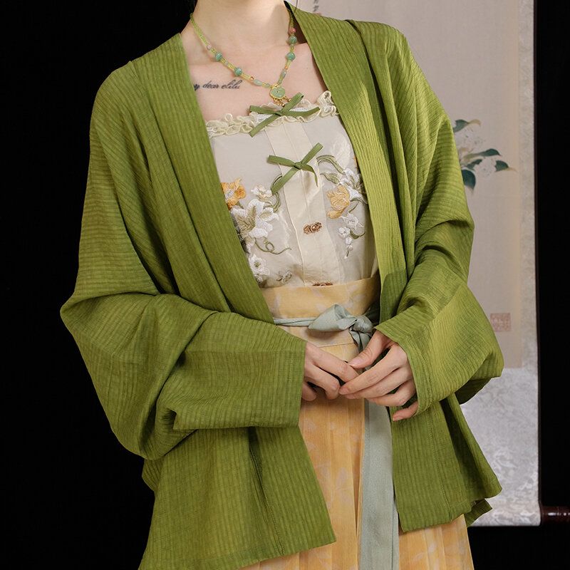 Áo Khoác Cardigan Tay Dài Cổ Chữ V Thường Ngày Phong Cách Mới Trung Hoa Cổ Truyền Tay Dài Thường Ngày Mùa Hè 2025