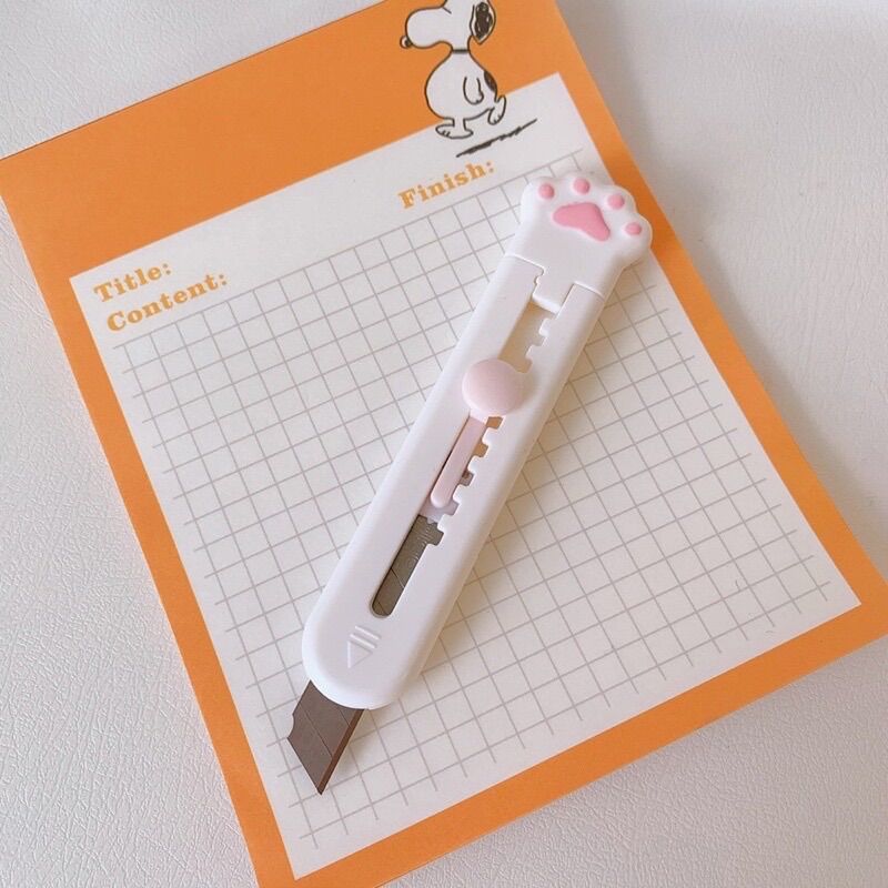 Dao dọc giấy mini gắn charm/hình chân mèo