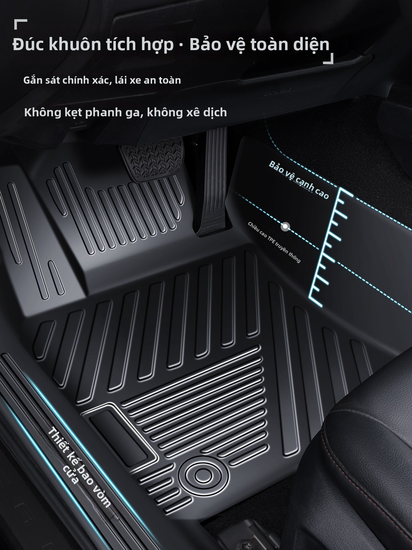 YUCHEBAO | TPE Full Surround Car Floor Mats for ZEEKR 009 Giá 2,422,000 Đồng*Miễn phí vận chuyển