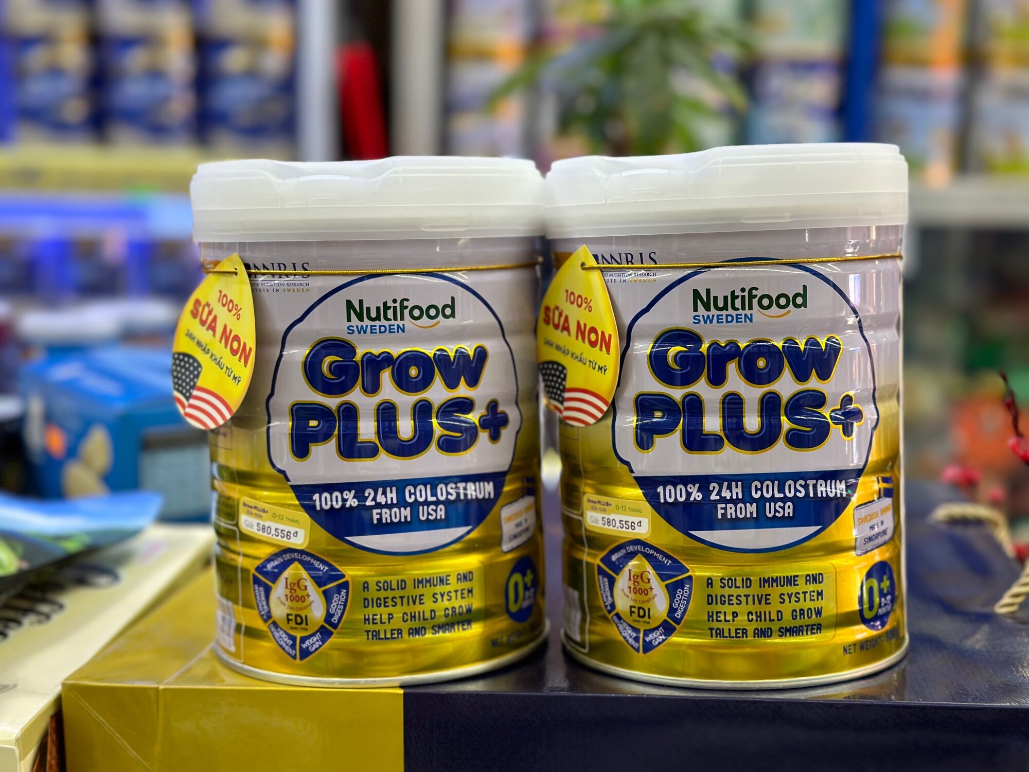 Combo 2 hộp Growplus Vàng 0+ 800gr sữa non Nutifood [date 2026]