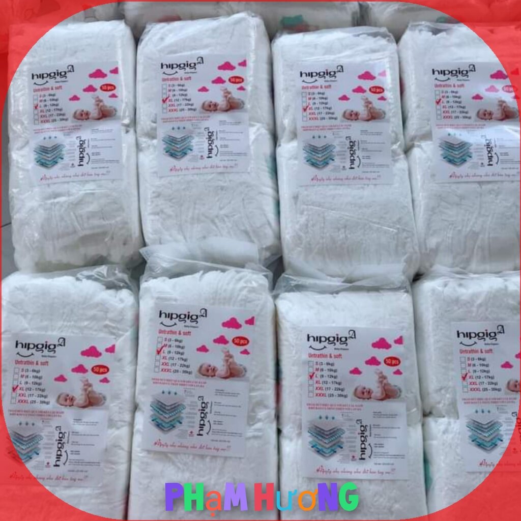 Combo 100 bỉm quần/dán Hipgig loại A loại 1