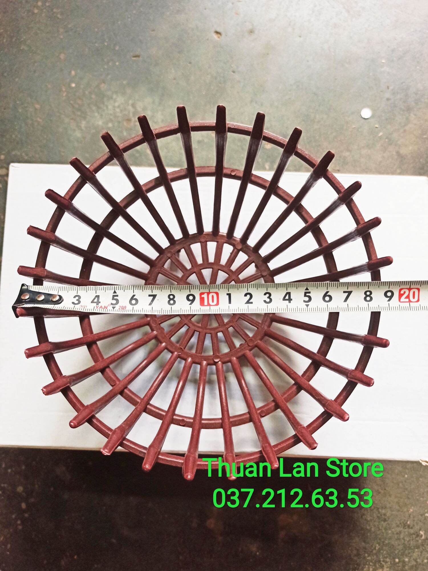 Chậu nhựa giả gỗ bí f20