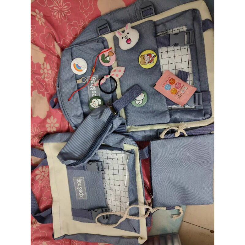 Set 4 món balo, túi xách cho học sinh, sinh viên