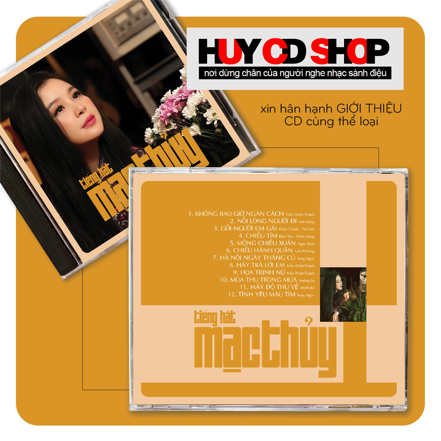 Đĩa cd mac thuỷ vol 4 nhạc vàng trữ tình bolero đĩa lòng trắng chất lượng cao âm thanh chuẩn huy cd shop