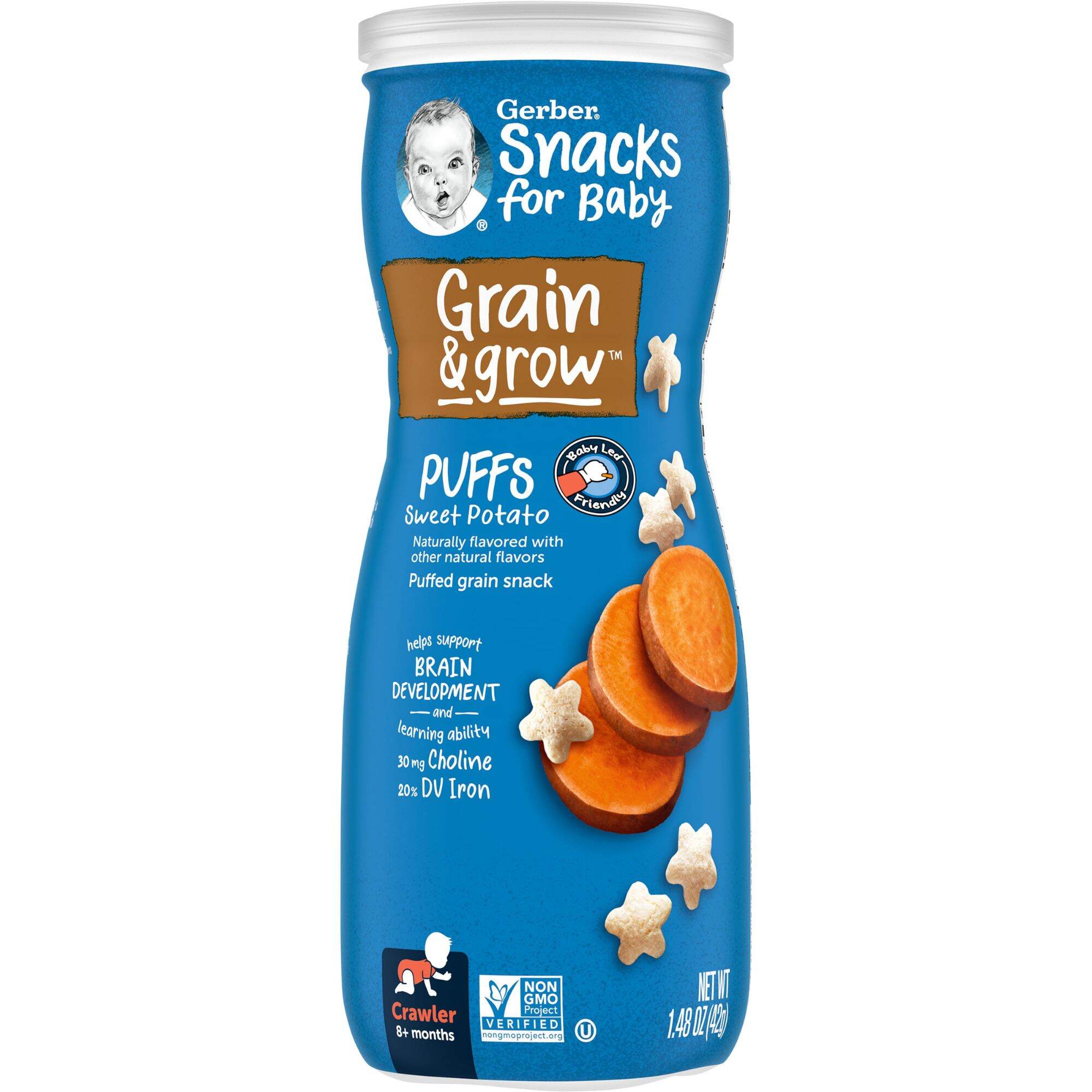 (Mới về - Hàng air) Bánh ăn dặm ngôi sao Gerber Puffs 42g