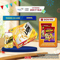 [Mua 1 Giảm 25%] Bia Sư Tử Trắng White Lion - Thùng 24 lon x 330ml (Bao bì có thể thay đổi theo đợt nhập)