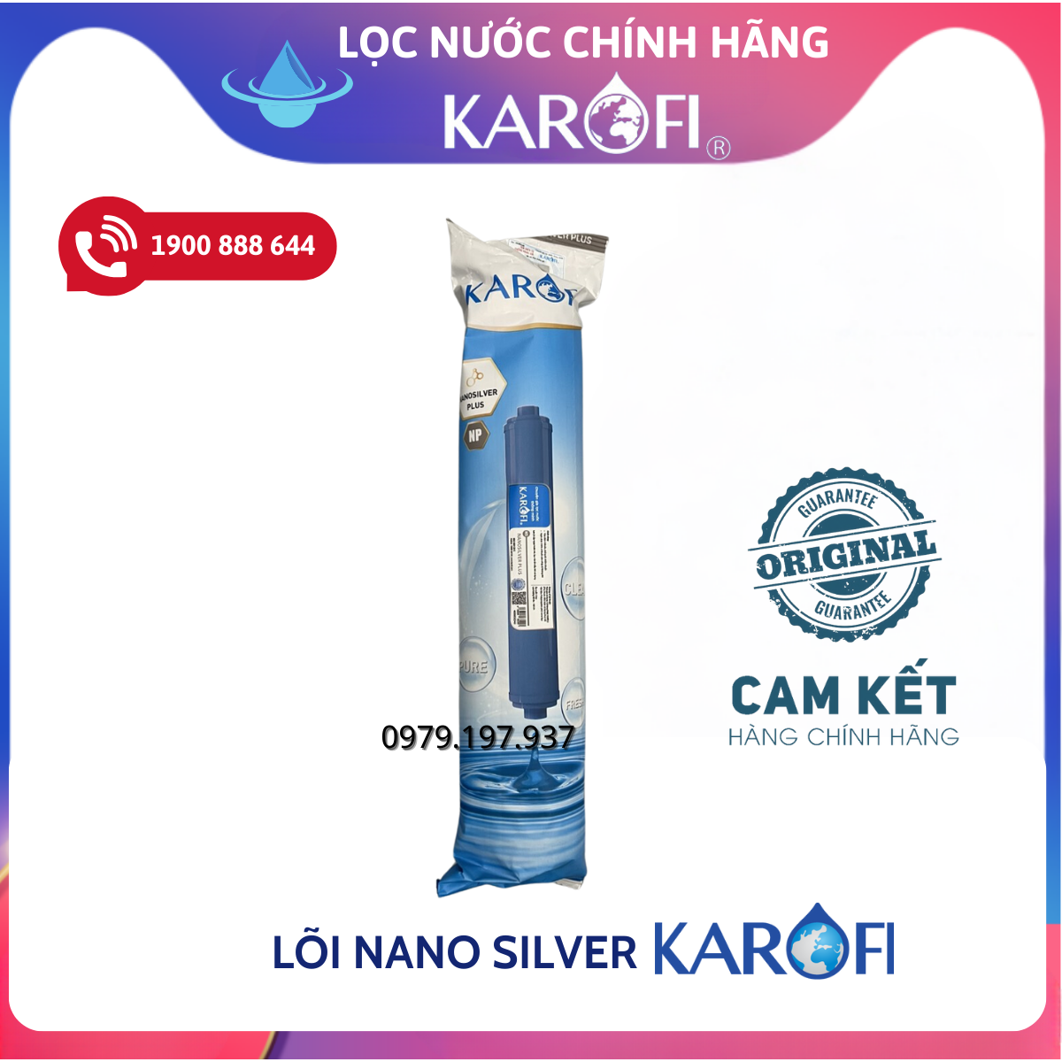 Lõi Nano Silver Karofi chính hãng - Lõi Nano Bạc