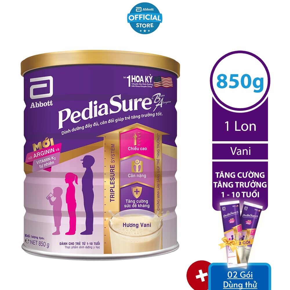 Sữa bột Pediasure 850g/lon