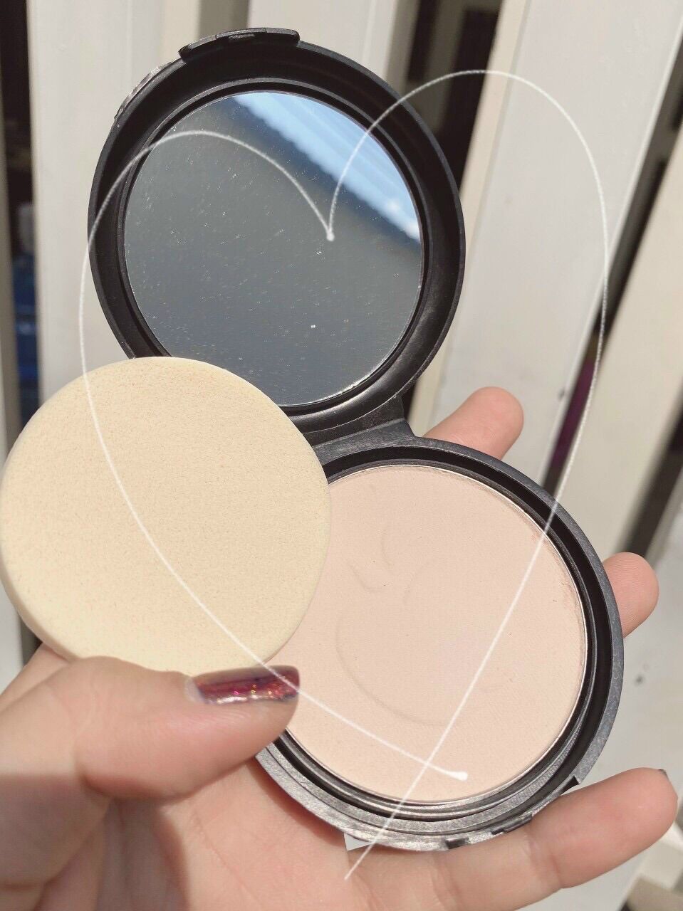 Phấn nền 3D siêu tiệm lợi kèm gương kèm bông nội địa Trung chính hãng