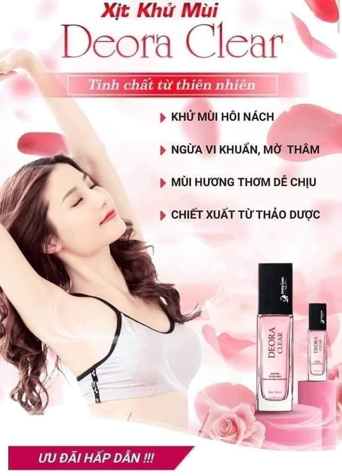 🌟🌟xịt thơm nách deora clear với thành phần thảo dược #đặc_trị_mùi_cơ_thể nặng mấy cũng khỏi