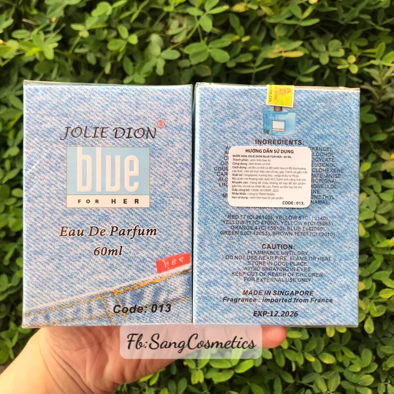 Nước hoa Blue Jolie Dion for Her Eau De Parfum 60ml (Code:013) Made in Singapore