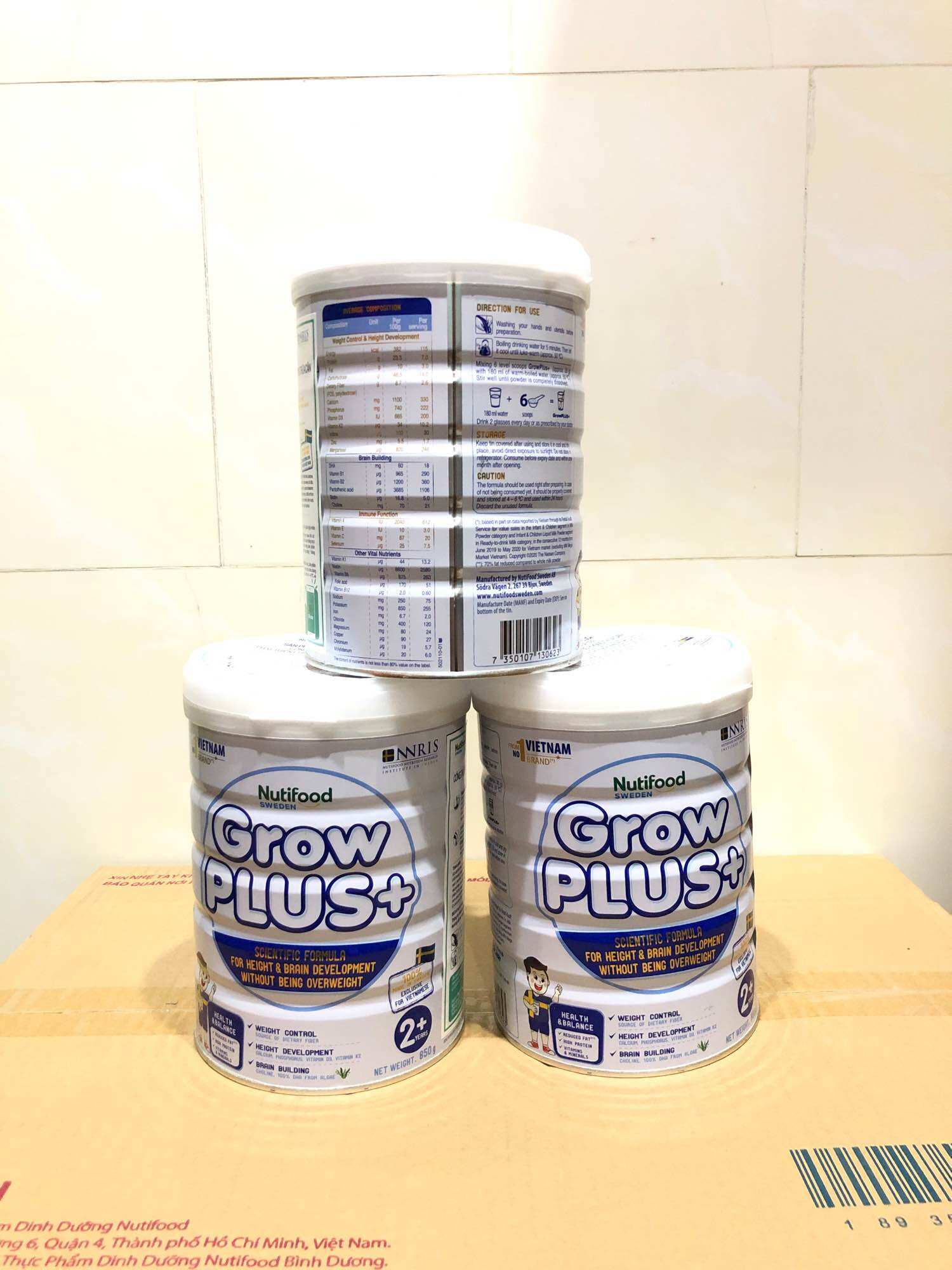 [HSD 5-2025] SỮA BỘT GROWPLUS TRẮNG 850g( bé từ 2 tuổi)