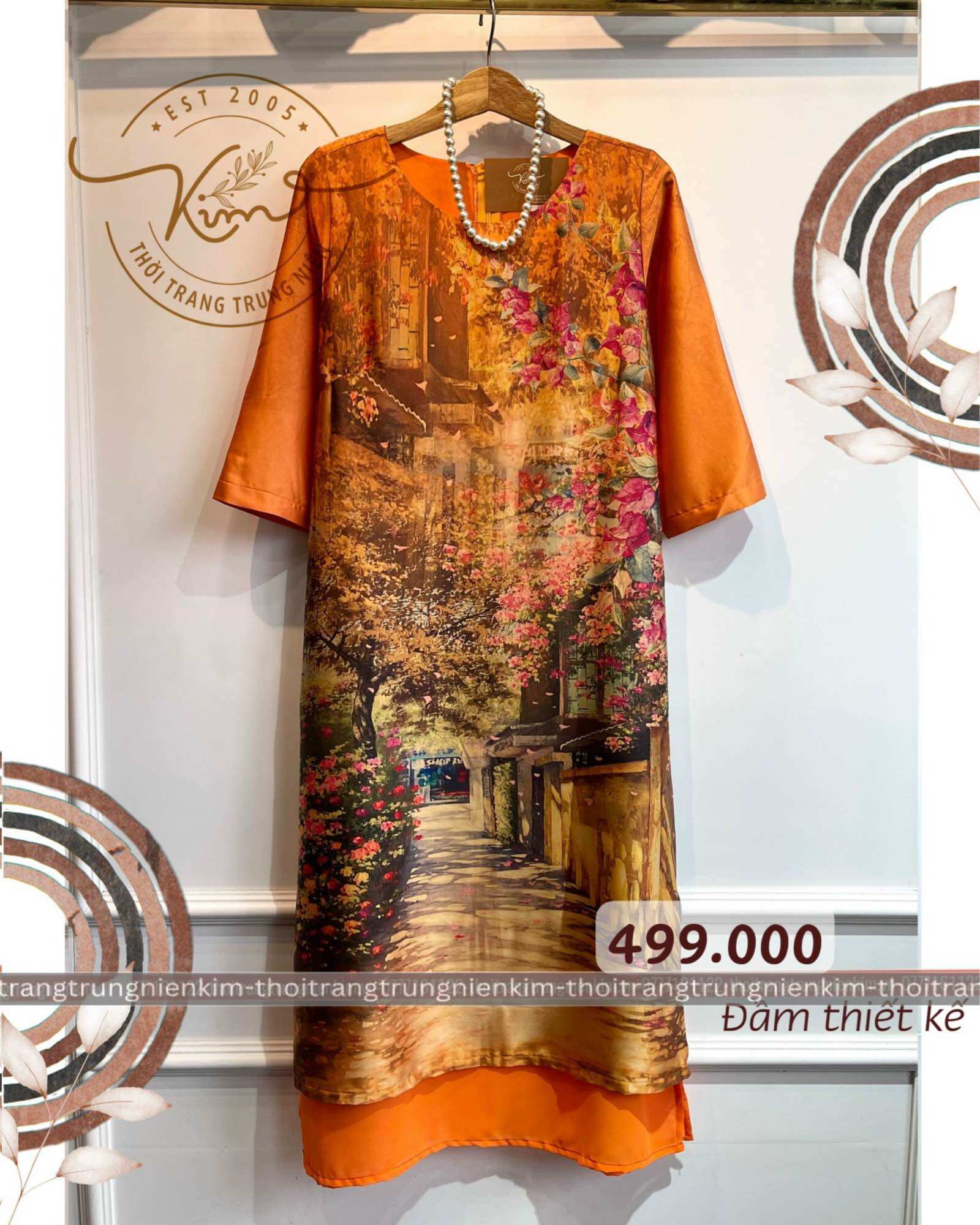 Đầm lụa thiết kế sang trọng
