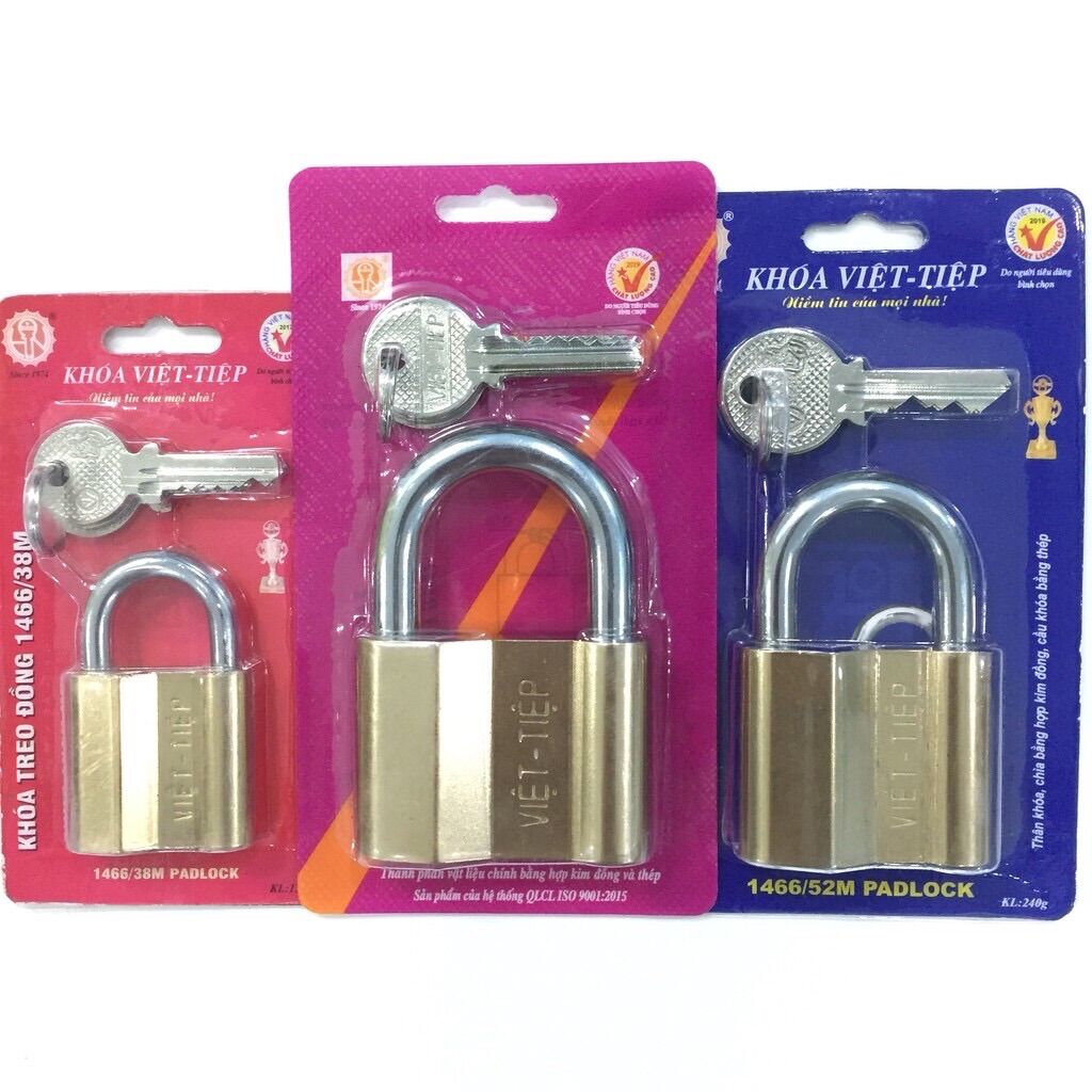 Ổ khóa Việt Tiệp Đồng Thau Đủ size