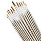 Bộ Cọ Vẽ Chuyên Nghiệp - 12/24/48 Chiếc Cọ Nylon Đầu Tròn Nhọn Dùng Cho Tranh Acrylic Màu Nước & Sơn Dầu - Tay Cầm Bằng Gỗ