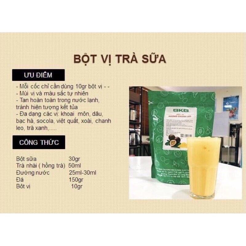 Bột vị pha trà sữa BKB 1kg- vị bạc hà