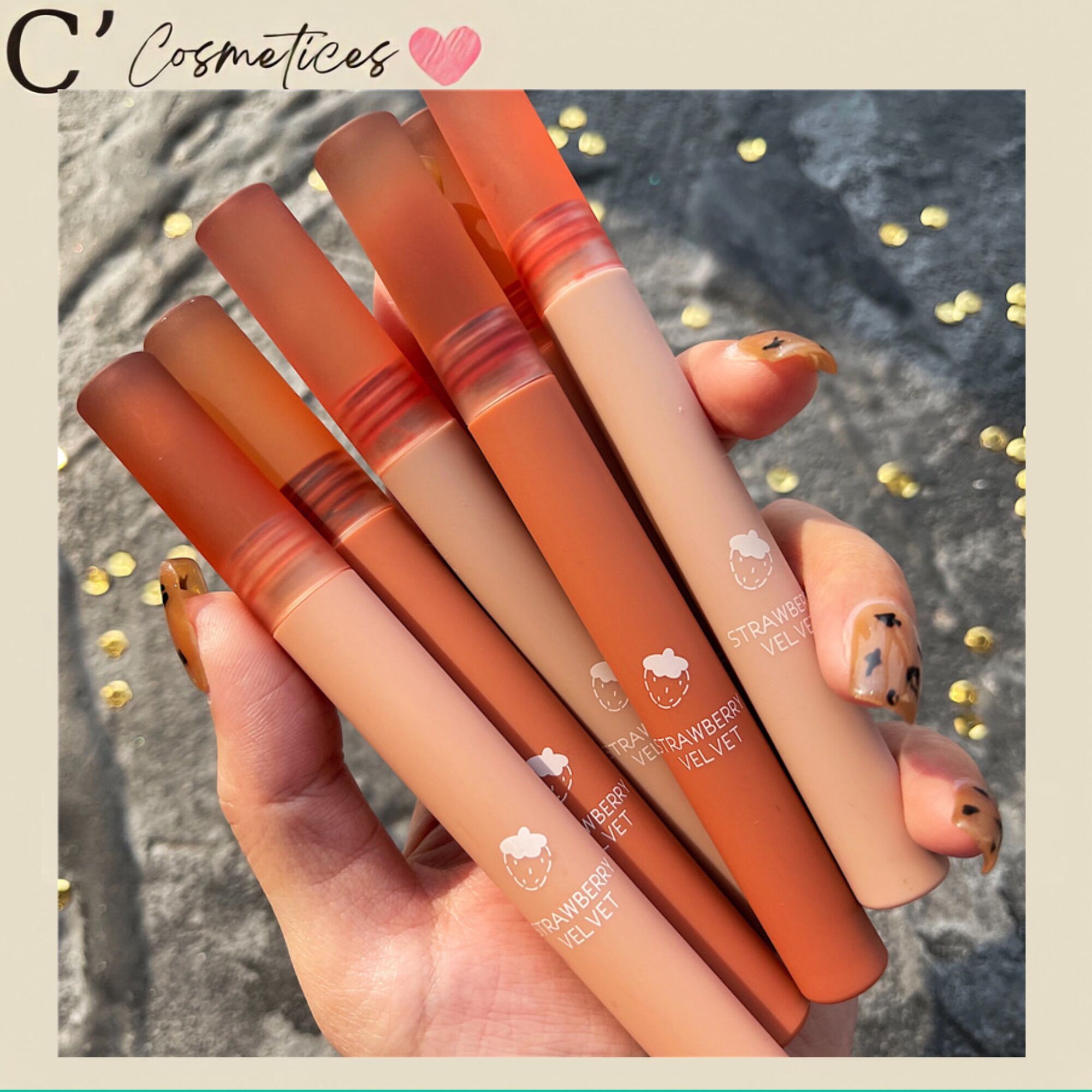 Son kem lì xiyuan lip glaza siêu lì và mịn môi, son lên môi cực xinh