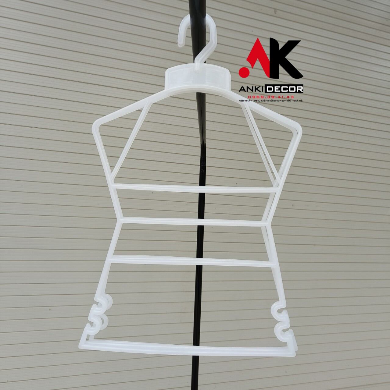 Móc treo quần áo trẻ em, móc bộ trẻ em loại 1 dày dặn 2-9 tuổi đầu móc xoay