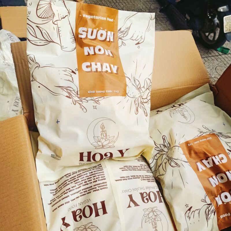 Combo 2 bịch ==> Sườn non Chay Hoa Y loại bịch 1kg ( chính hãng )